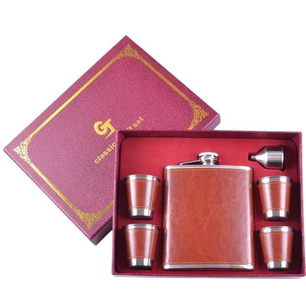 Набор подарочный GT 6в1 фляга/лейка/стопки 4 шт. (F_TZ-10А)