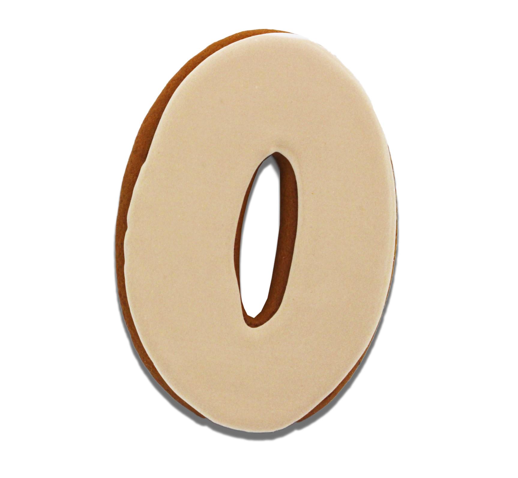 Пряник цифра Крафт печиво 0 топер на торт 10 см 45 г