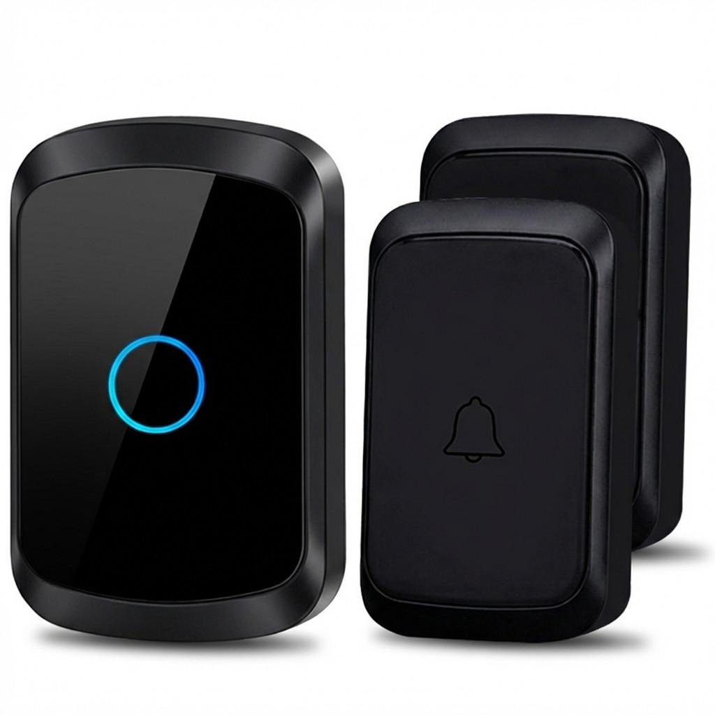 Дзвінок бездротовий дверний з 2-ма кнопками виклику Digital Lion WDB-01-1 до 300 метрів Black