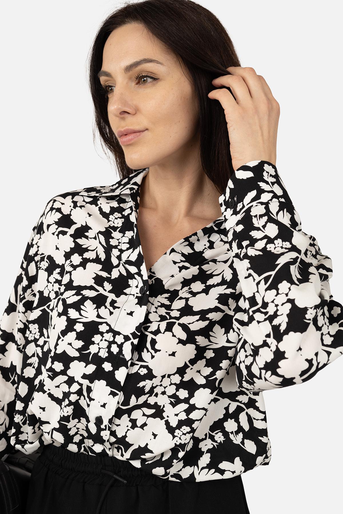 Рубашка женская ЦБ-00270128 р. 42 Черный (SKT001045582) - фото 3