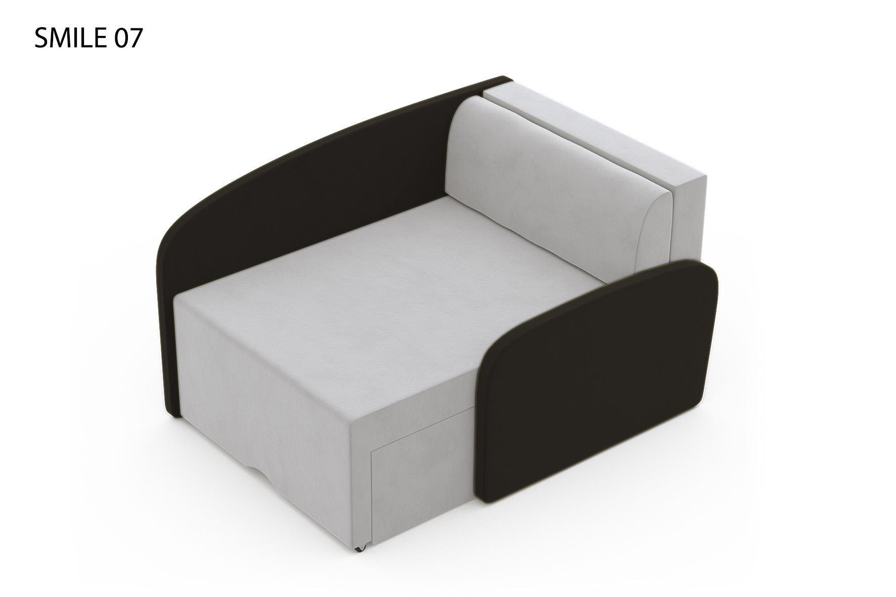 Диван-мини раскладной Viorina-Deko Etna Smile 07 ЛДСП/ ткань Черный/Белый - фото 2 Диван-мини раскладной Viorina-Deko Etna Smile 07 ЛДСП/ ткань Черный/Белый - фото 2