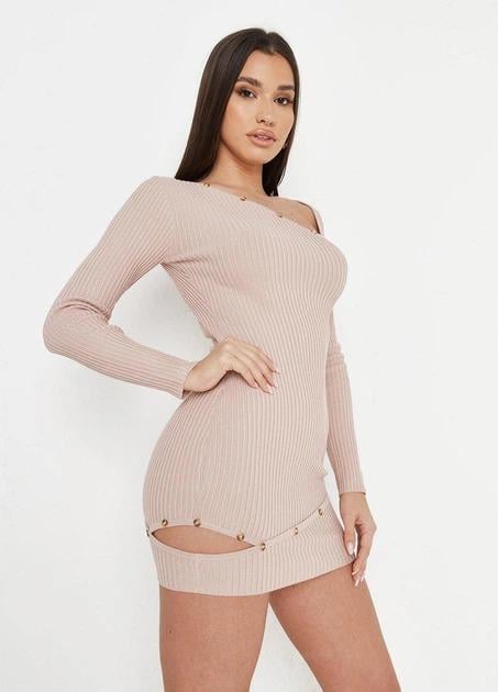 Платье Missguided K2236937 р. 38 Бежевый