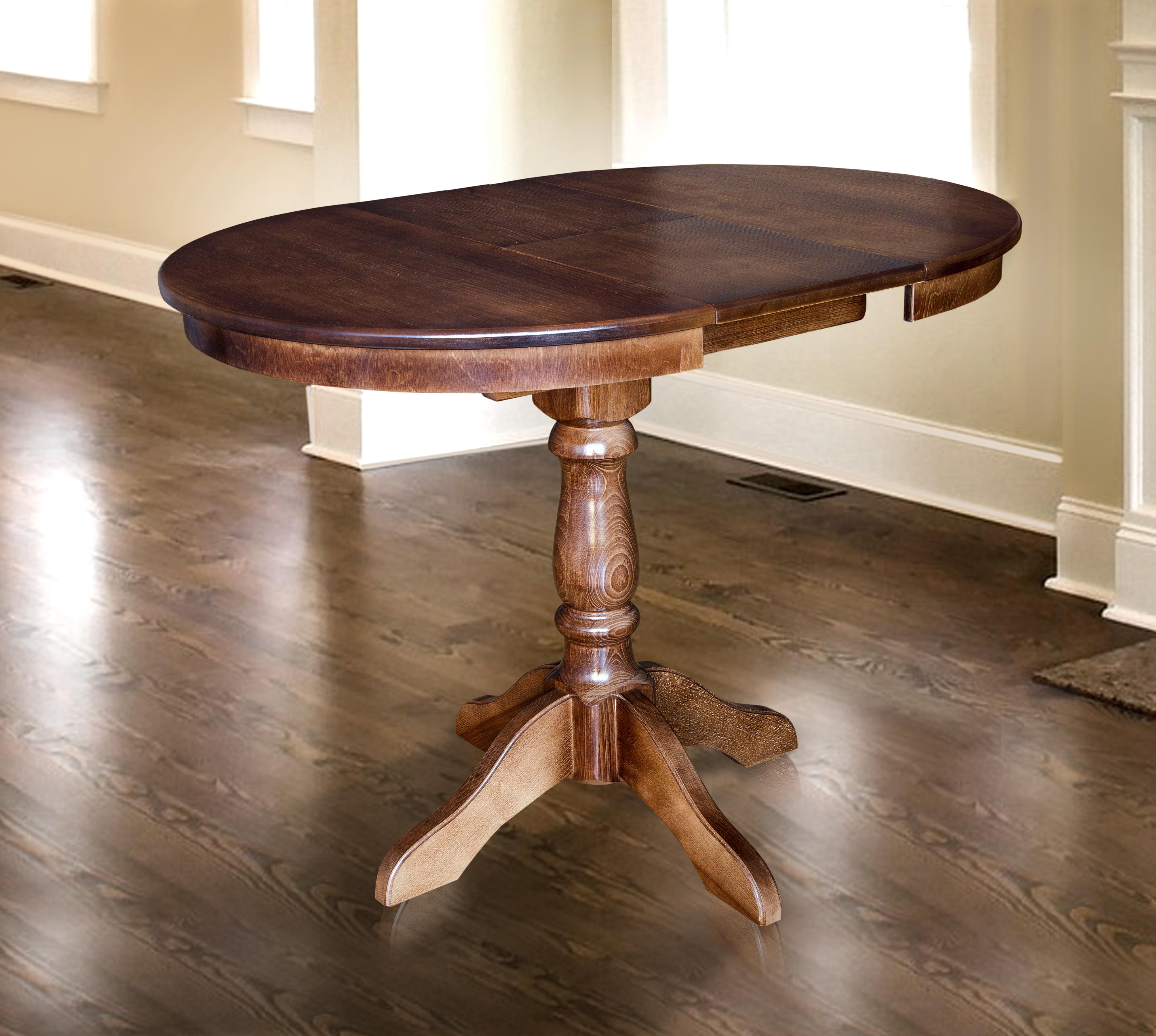 Обеденный стол Карпаты Чумак-2 D 800/300 мм Темный орех (GAА0016962) - фото 1 Обеденный стол Карпаты Чумак-2 D 800/300 мм Темный орех (GAА0016962) - фото 1