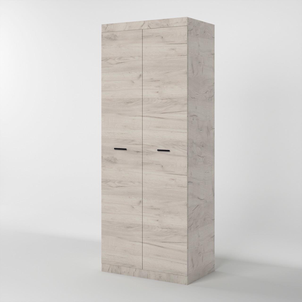 Шкаф распашной Эверест Соната-800 2-х дверный Дуб крафт Белый (DTM-2687)