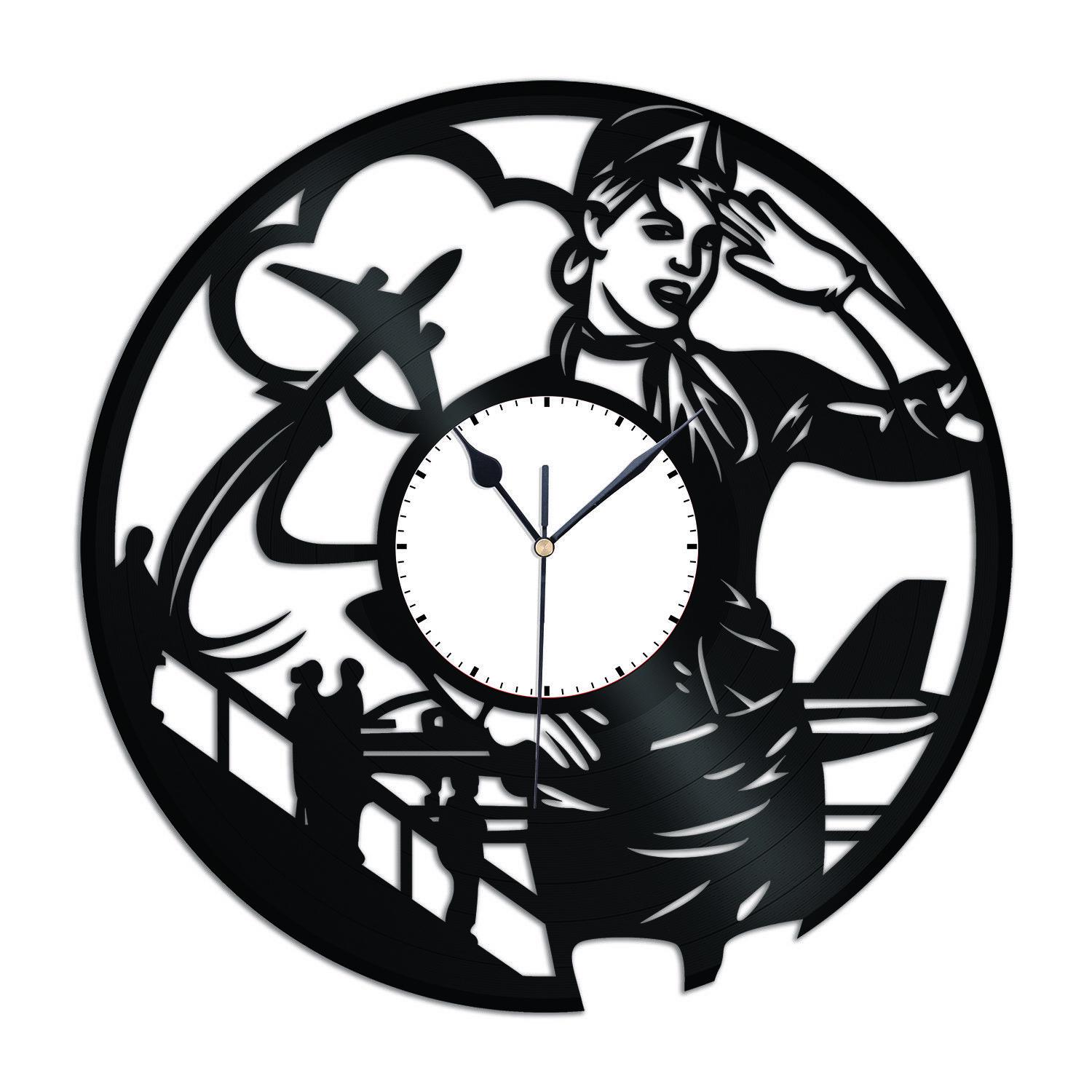 Часы настенные Стюардесса 1925 из виниловой пластинки