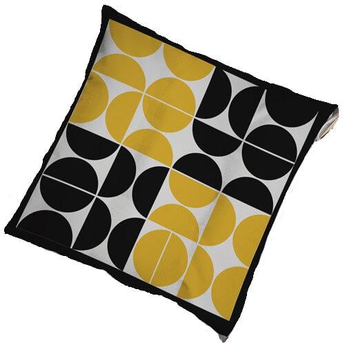 Подушка на стул с завязками Presentville Круги в квадратах 40x40x4 см (PZ_23F016)