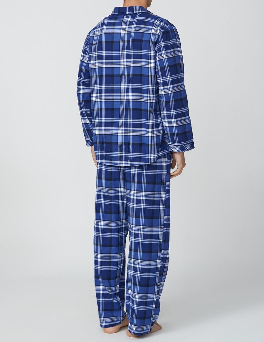 Пижама мужская Cyberjammies Riley 6757-6758 в клетку S Синий (5051877416581) - фото 3