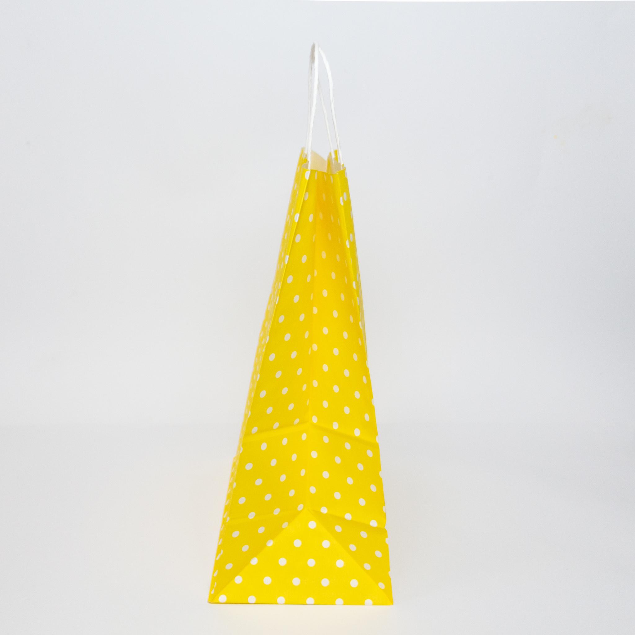 Пакет бумажный с витыми ручками 260х150х350 мм 30 шт. Жёлтый - фото 2 Пакет бумажный с витыми ручками 260х150х350 мм 30 шт. Жёлтый - фото 2