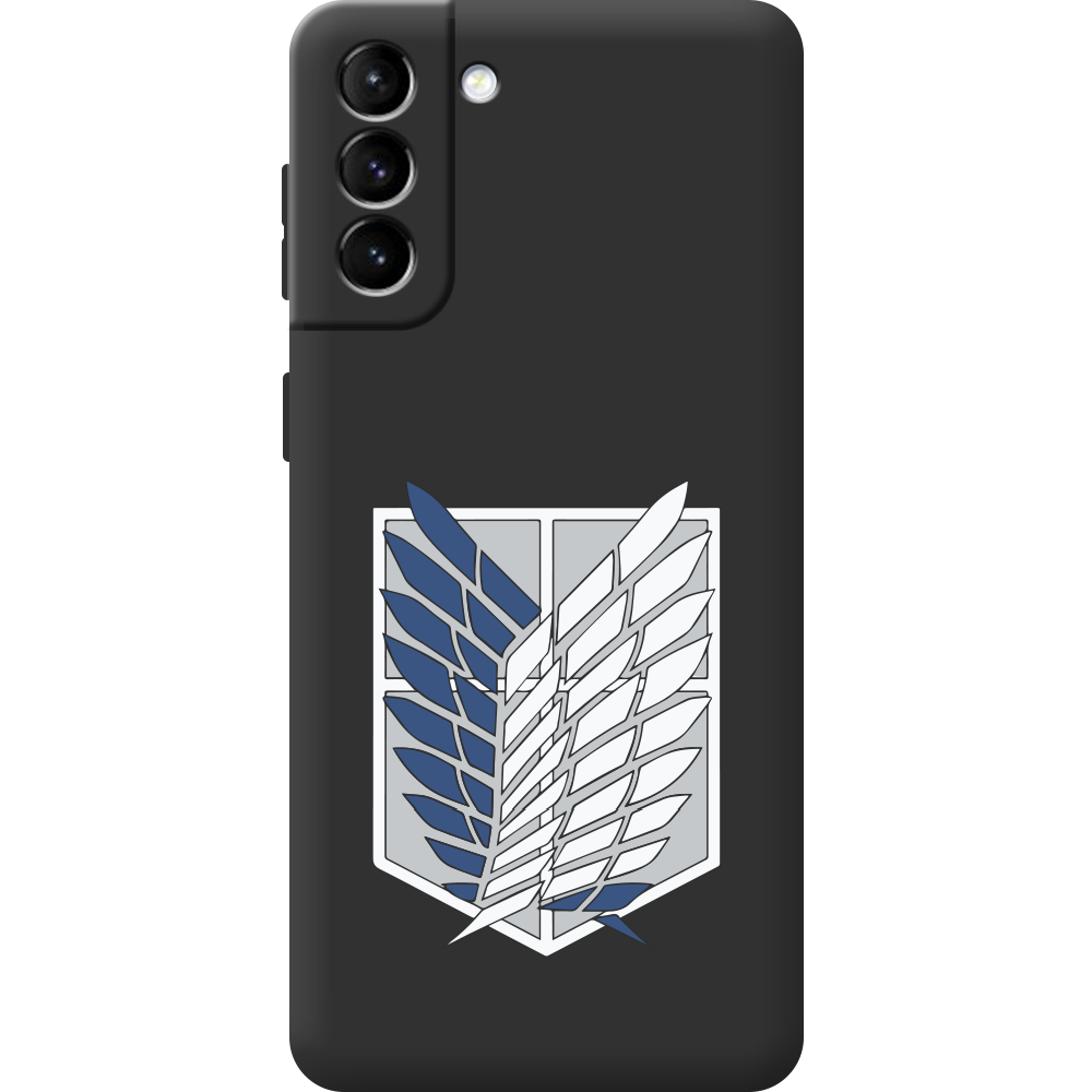 Чехол BoxFace Samsung Galaxy S21 FE (G990) Атака Титанов Крылья Свободы Черный силикон (43973-bk88-44173)