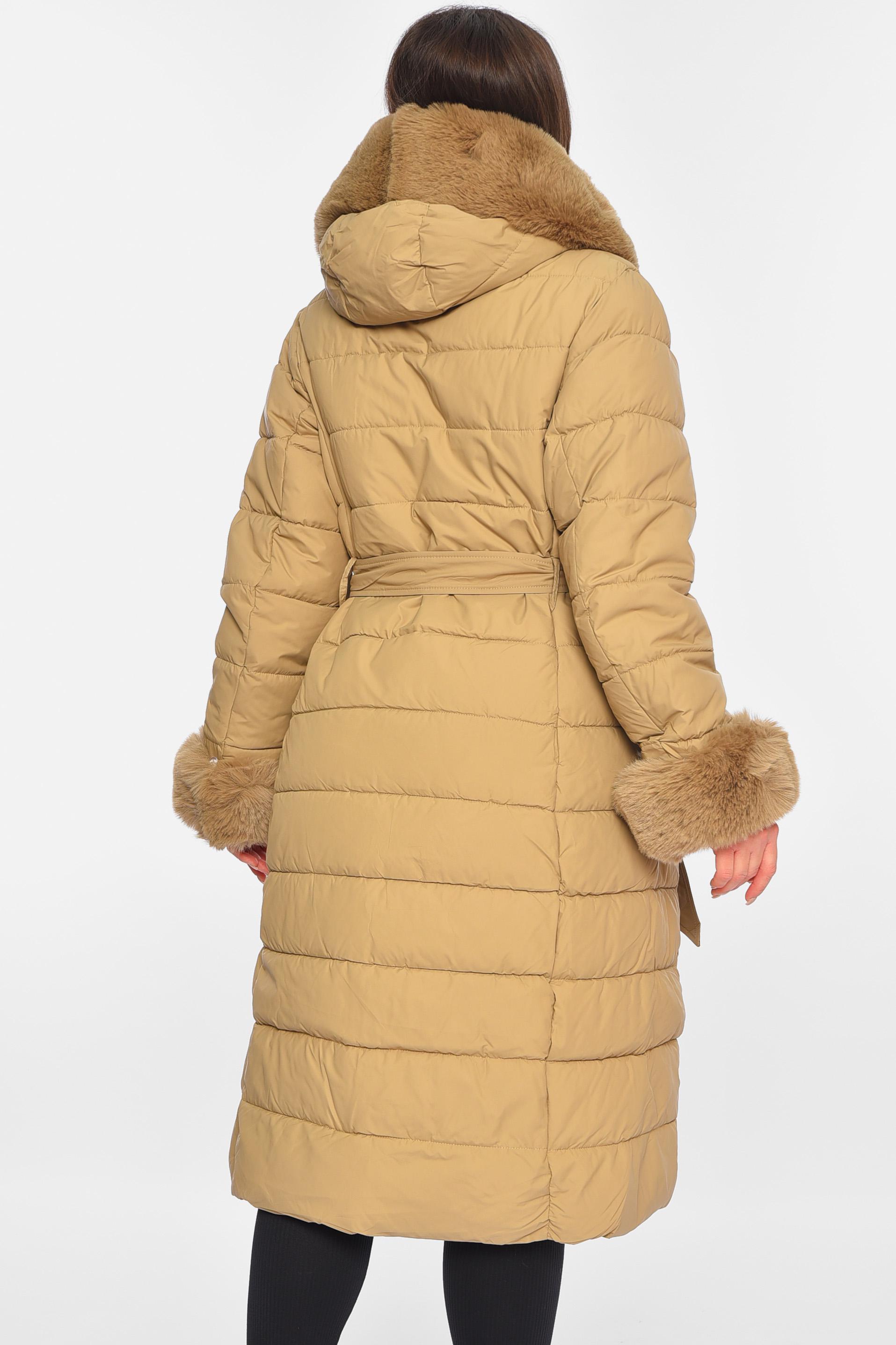 Куртка жіноча єврозима з хутром XL Бежевий (195314) - фото 3 Куртка жіноча єврозима з хутром XL Бежевий (195314) - фото 3