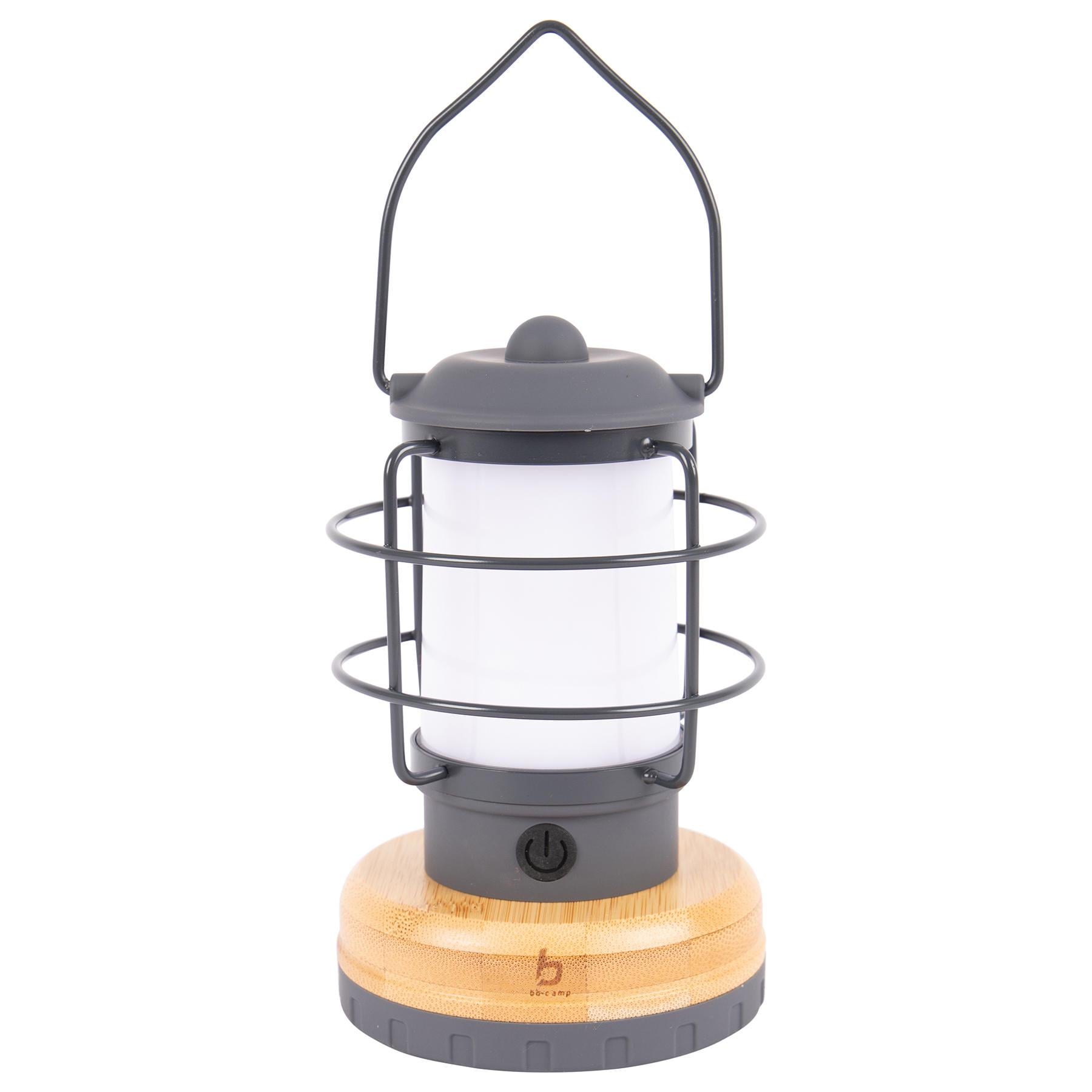Фонарь кемпинговый Bo-Camp Hastings Rechargeable 200 Lumen Bamboo с функцией Powerbank Серый