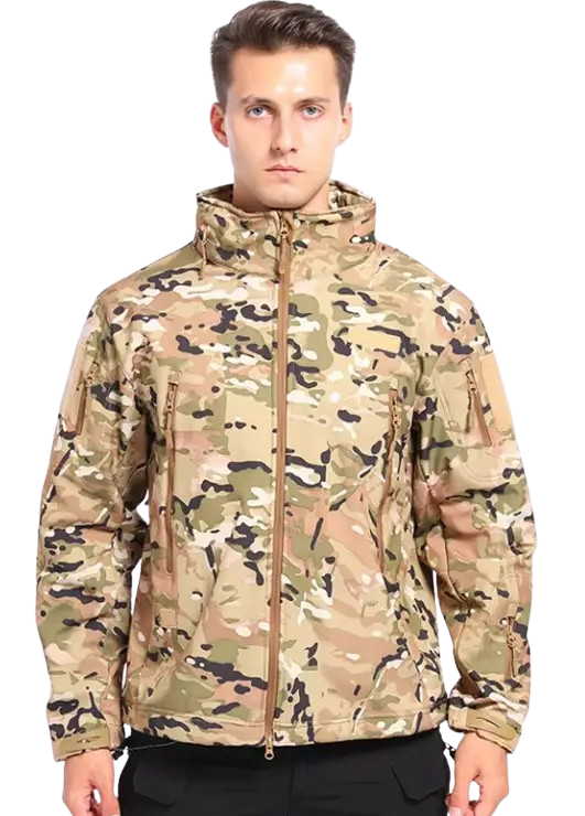 Куртка водонепроницаемая Softshell с флисом Solve Мультикам 3XL (KT6000806) - фото 1 Куртка водонепроницаемая Softshell с флисом Solve Мультикам 3XL (KT6000806) - фото 1