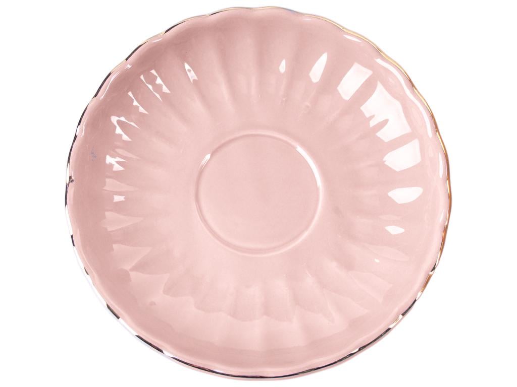 Блюдо чайное керамическое Music 15х15х2 см Пудровый (PSH-(MMS-YG00932-P-BL)