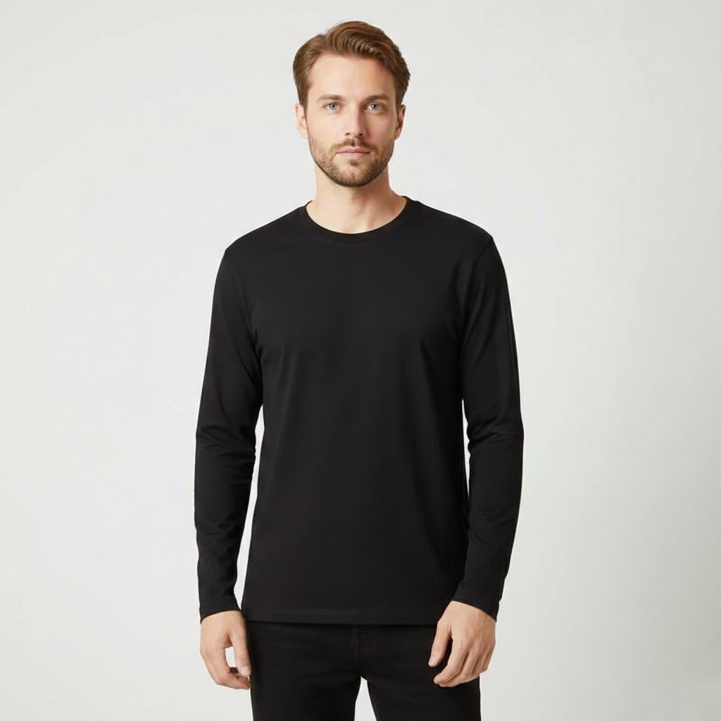 Лонгслів унісекс L Чорний (2956671174)