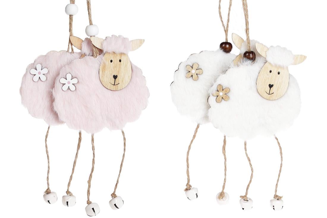 Декорация пасхальная на подвесе BonaDi Овечка 8 шт. (781-979)