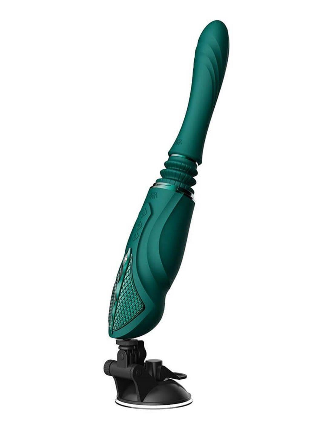 Смарт-секс-машина ZALO Sesh Turquoise Green 2 насадки/пульт ДУ/кристалл Swarovski (38025977)
