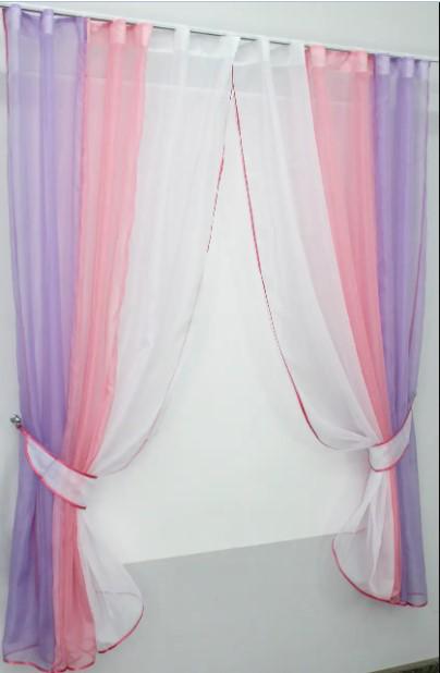 Штори кухонні шифон 300х170 см Бузковий/ Рожевий/Білий (054к) - фото 3 Штори кухонні шифон 300х170 см Бузковий/ Рожевий/Білий (054к) - фото 3