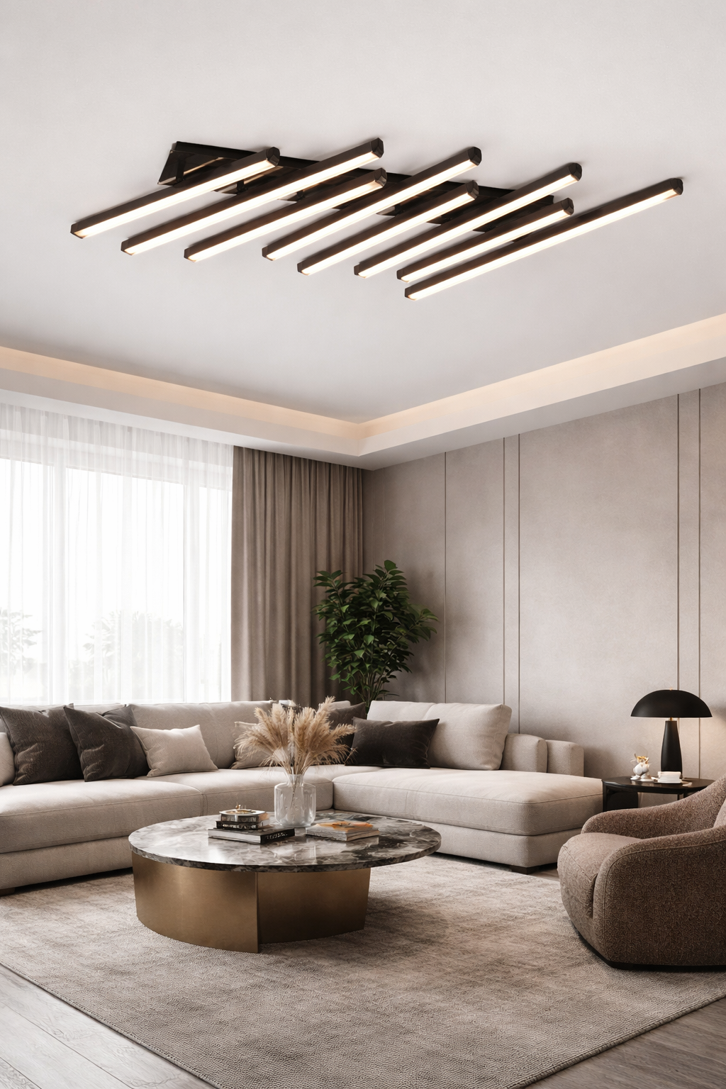 Люстра ZigZag Lux LED 3 режима 96W (20304/8BK)