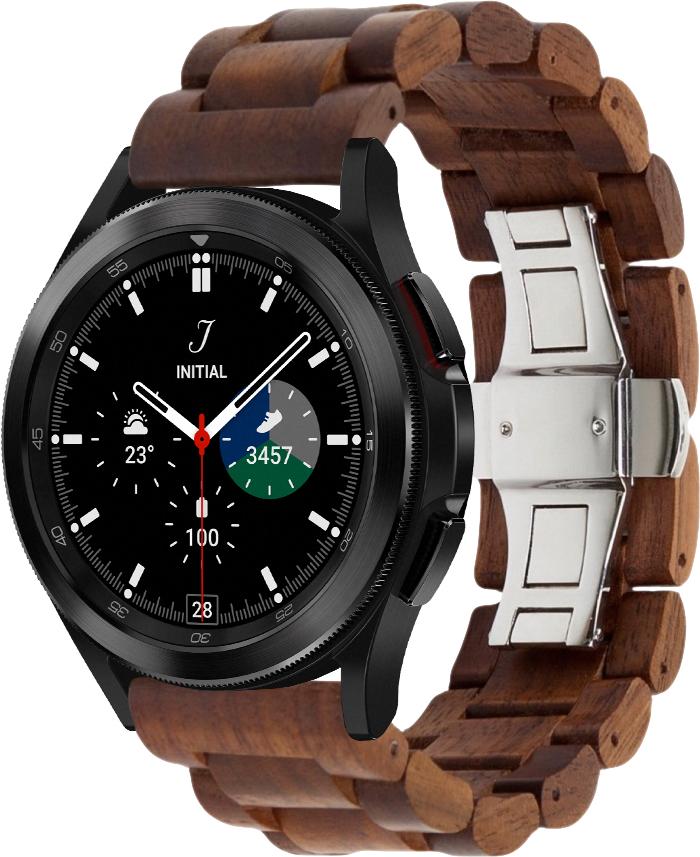 Ремешок деревянный WoodLock для Galaxy Watch 4 Classic 46 мм Brown (28277-30)
