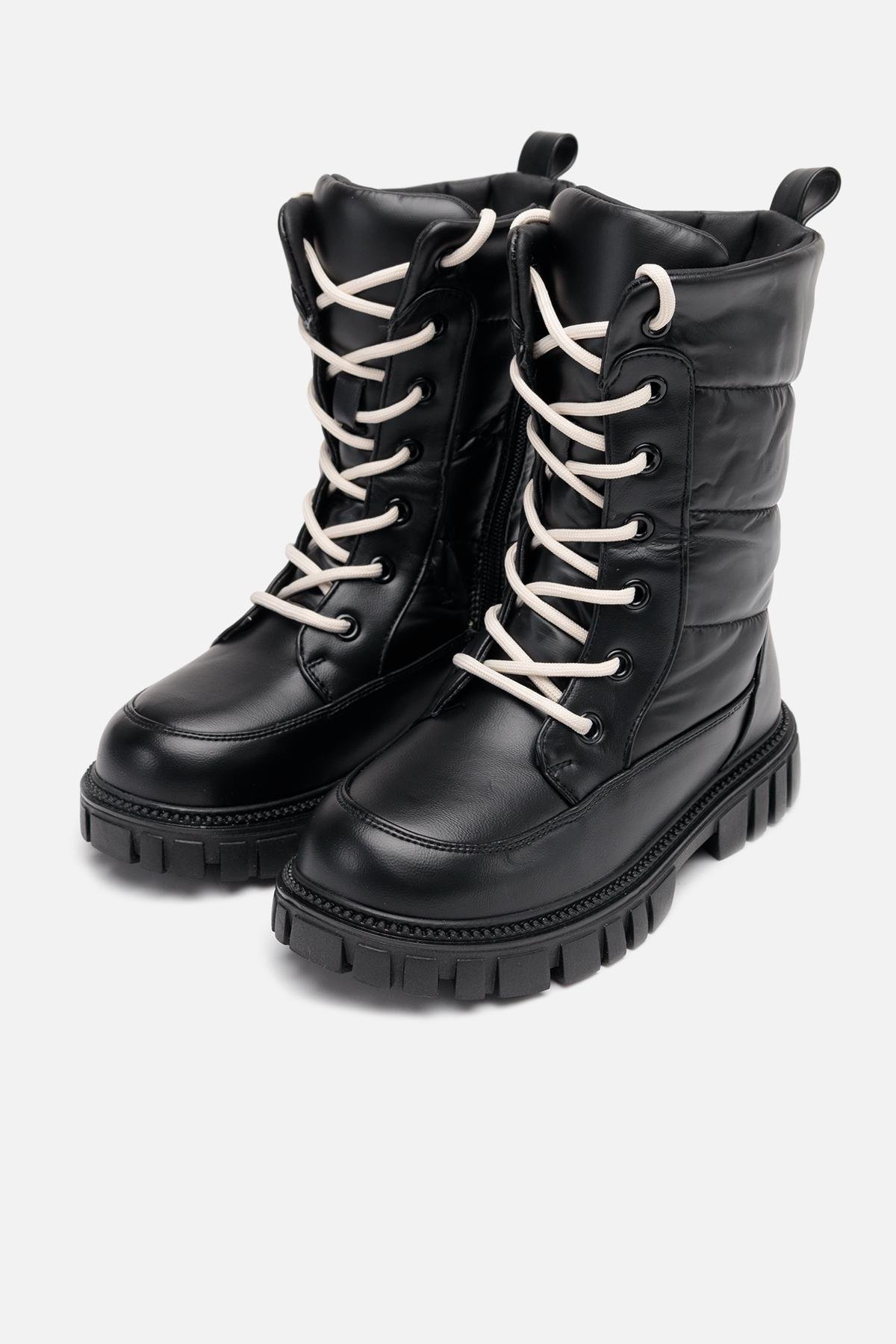 Ботинки детские зимние ЦБ-00253553 для девочки р. 34 Черный (29086209) - фото 3 Ботинки детские зимние ЦБ-00253553 для девочки р. 34 Черный (29086209) - фото 3