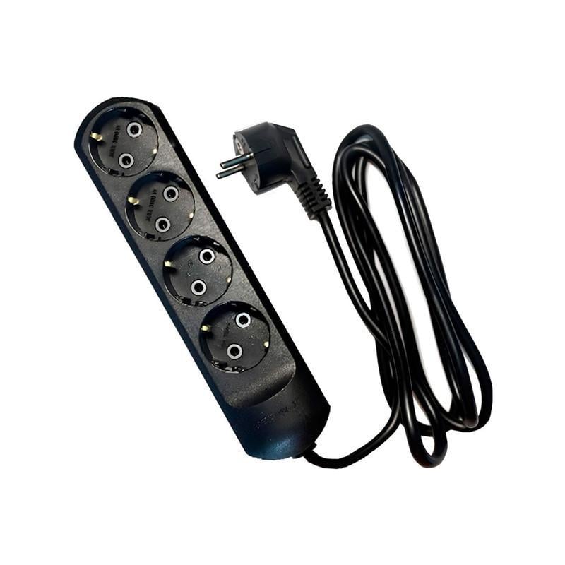 Подовжувач Neomax 3 м 4 гнізда з заземленням Чорний (NX511403) - фото 1 Подовжувач Neomax 3 м 4 гнізда з заземленням Чорний (NX511403) - фото 1