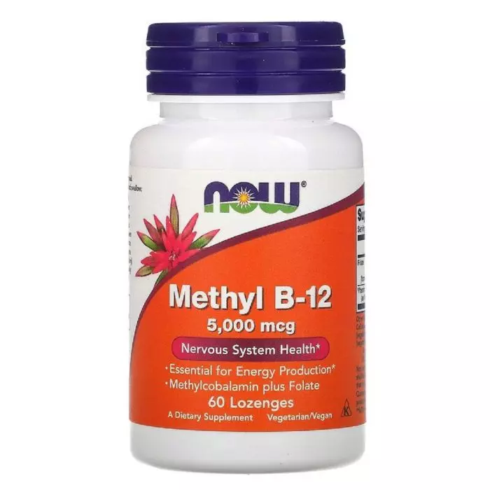 Витамин B-12 Methyl B-12 Now Foods 5000 мкг 60 леденцов (NF0496)