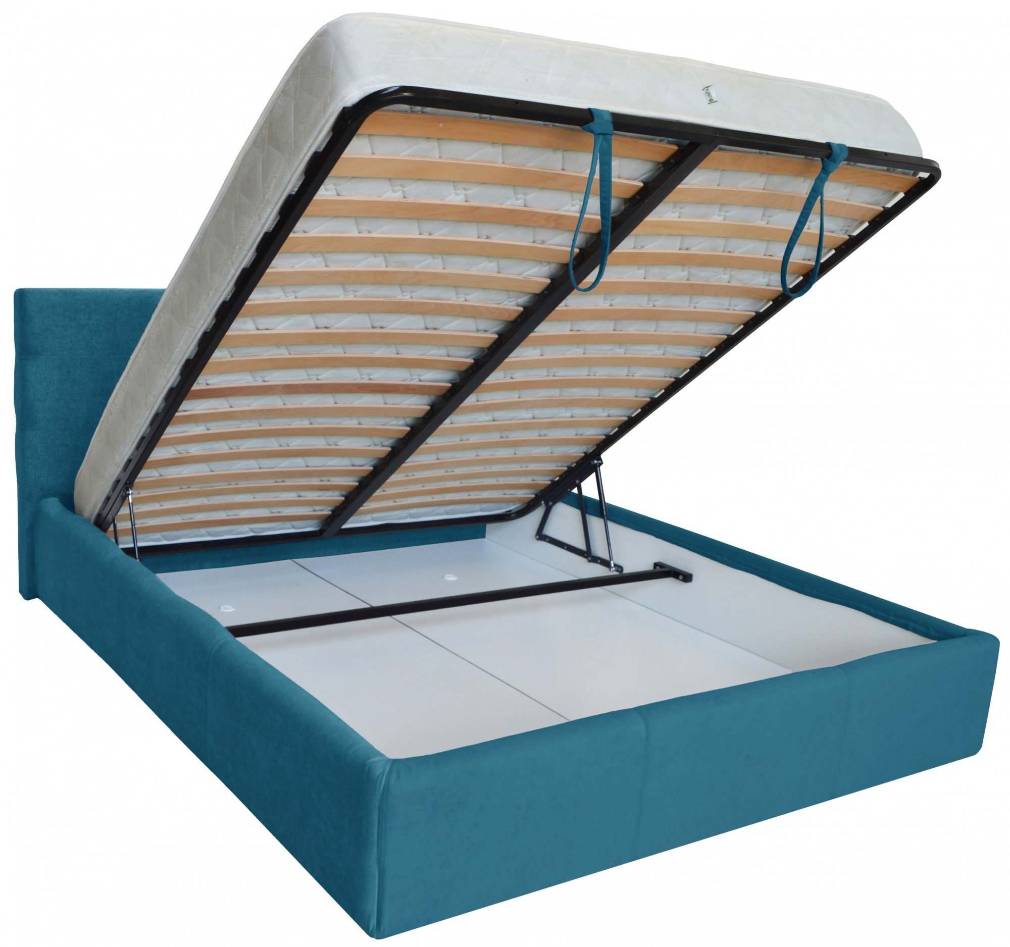 Кровать с подъемным механизмом двуспальная Manchester Comfort 180х190 см Голубой - фото 4 Кровать с подъемным механизмом двуспальная Manchester Comfort 180х190 см Голубой - фото 4