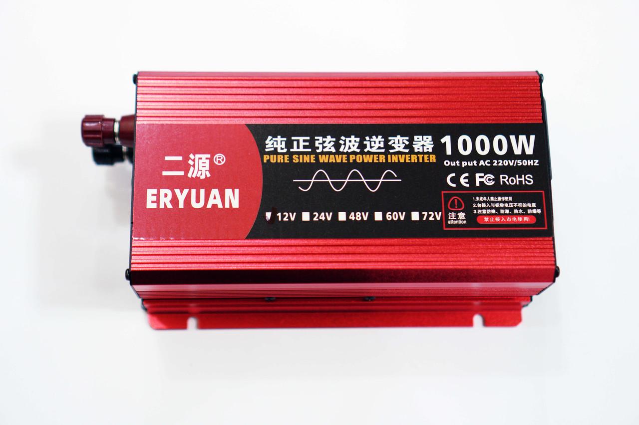 Автомобильный инвертор ERYUAN с чистой синусоидой и вольтметром 1000W LCD DC/AC 12V-220V (17895094) - фото 6