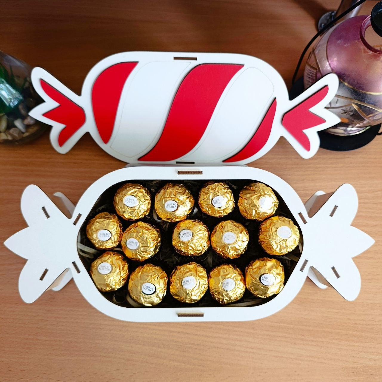 Бокс с конфетами для ребенка/девушки на день рождения/новый год/рождество/8 марта/день влюбленных (ar262)