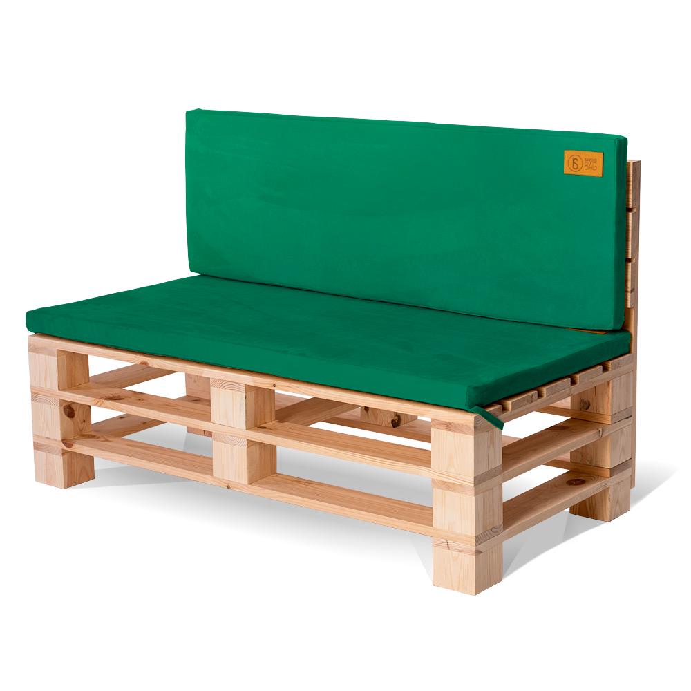 Комплект подушек для садовой мебели SanchoBAG Велюр 120x40x5/120х80x10 см Emerald (pvm-1014-sb310-03)