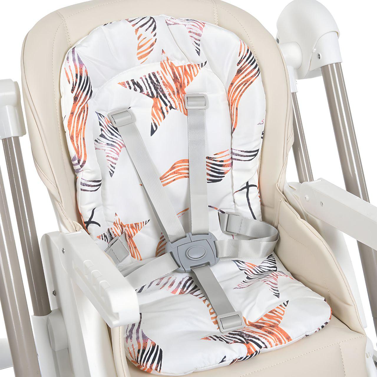 Стульчик для кормления Bambi M 5897 с функцией ручной укачивания Beige (23900590) - фото 6