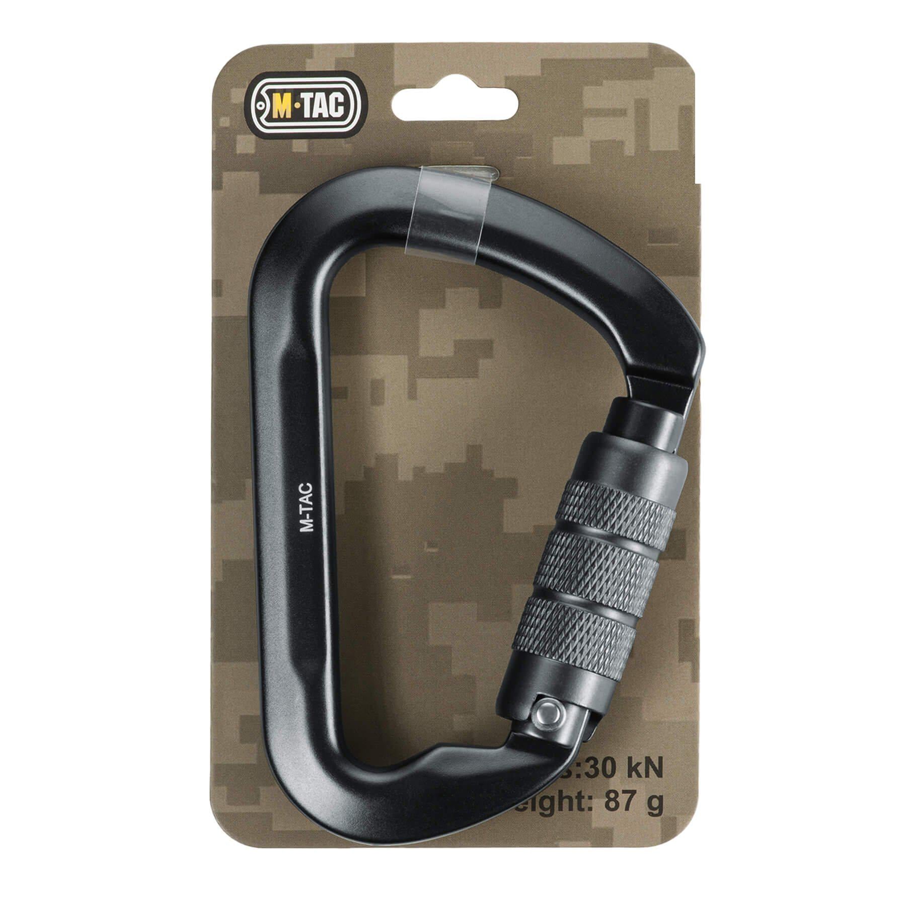 Карабін M-Tac 10 см с байонетною муфтою Keylock Grey