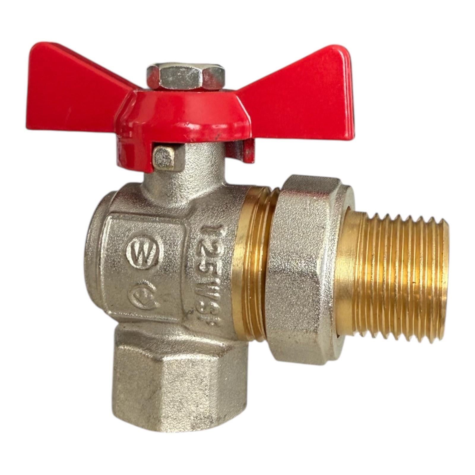 ᐉ Кран кульовий WATER 1/2" з американкою кутовий (00-00004989) • Краща ціна в Києві, Україні • Купити в Епіцентр