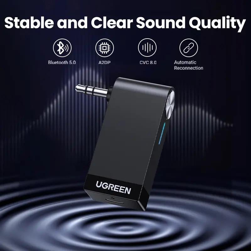 Адаптер UGREEN Bluetooth Receiver 3,5 мм Black (30348) - фото 4