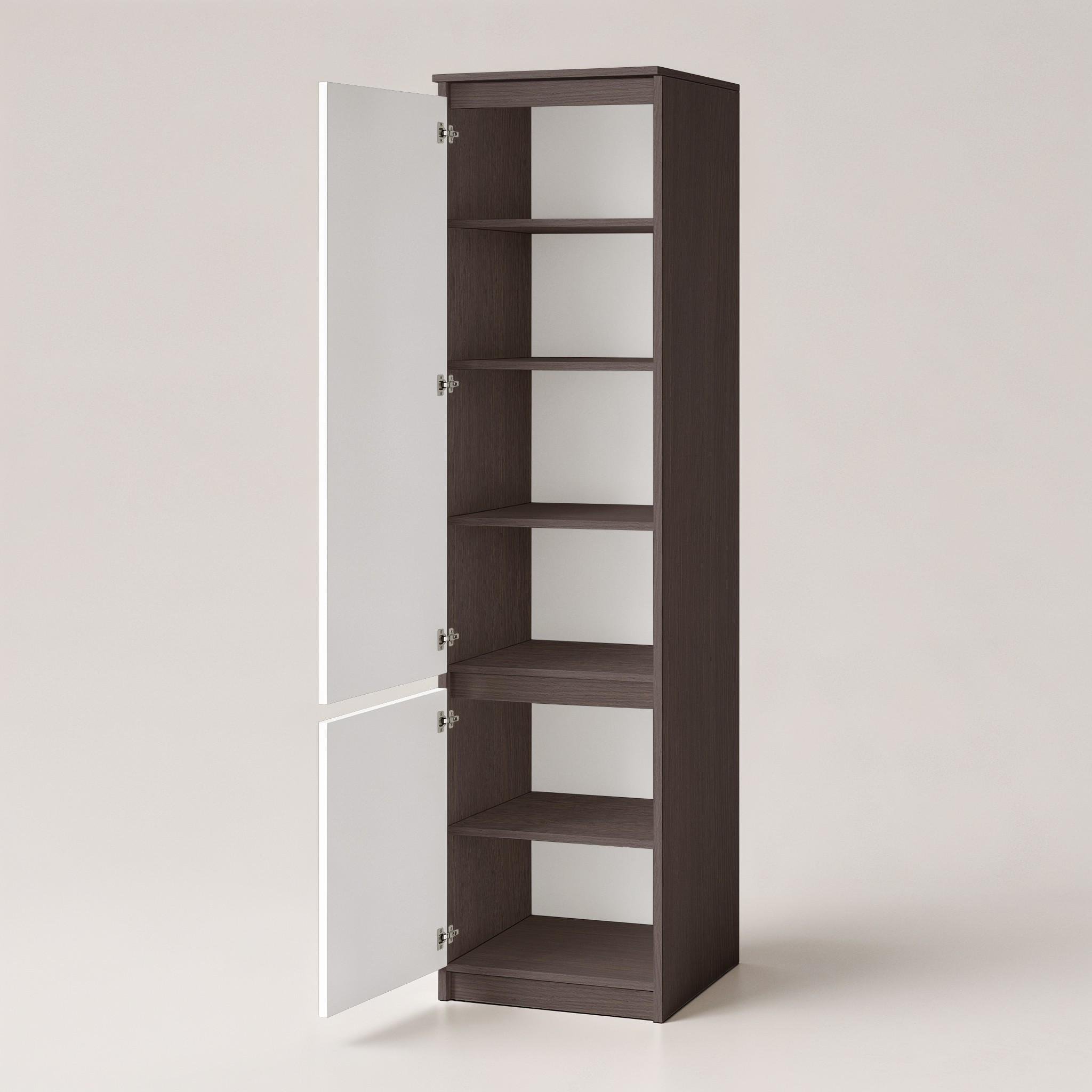 Шкаф-пенал с полками T-217 500х498х2117 мм Венге Магия/Белый - фото 2 Шкаф-пенал с полками T-217 500х498х2117 мм Венге Магия/Белый - фото 2