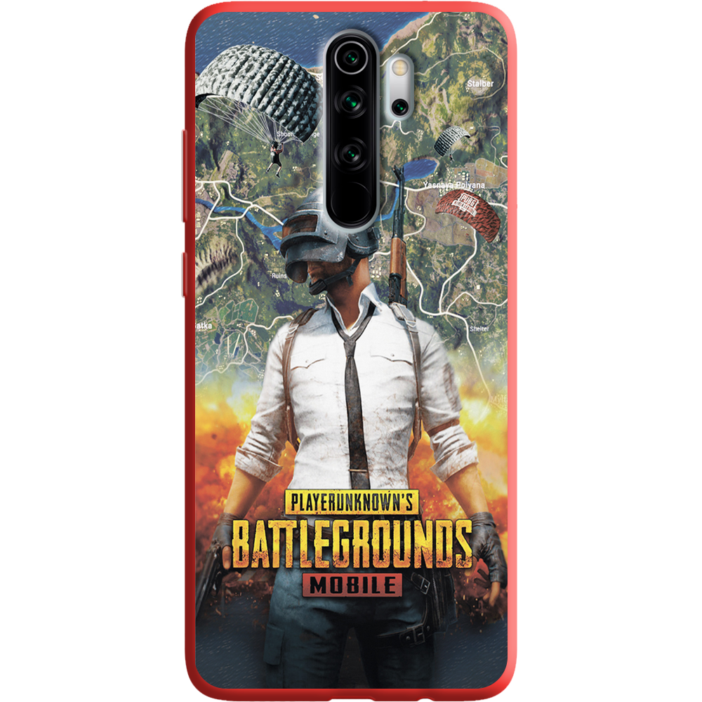 Чехол Boxface Xiaomi Redmi Note 8 Pro PUBG Mobile Красный силикон (38222-up2309-38666)