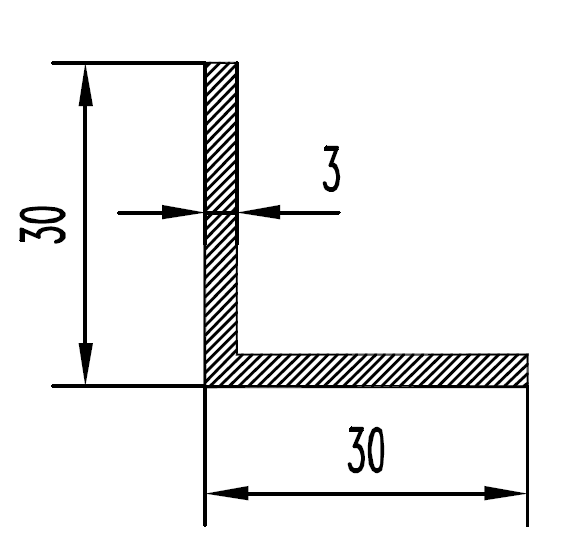 Уголок алюминиевый 30х30х3 мм AS - фото 3