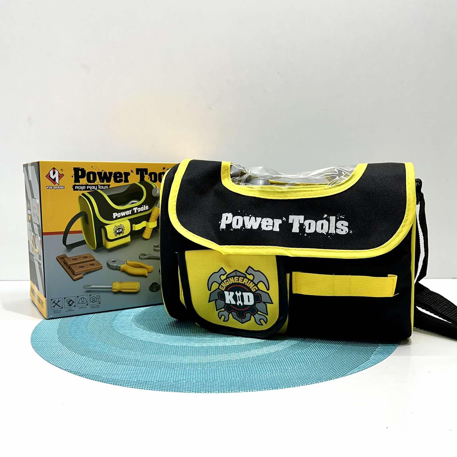 Набір інструментів дитячий шуруповерт/молоток/гайки/викрутка у валізці Жовтий (T013) - фото 2 Набір інструментів дитячий шуруповерт/молоток/гайки/викрутка у валізці Жовтий (T013) - фото 2