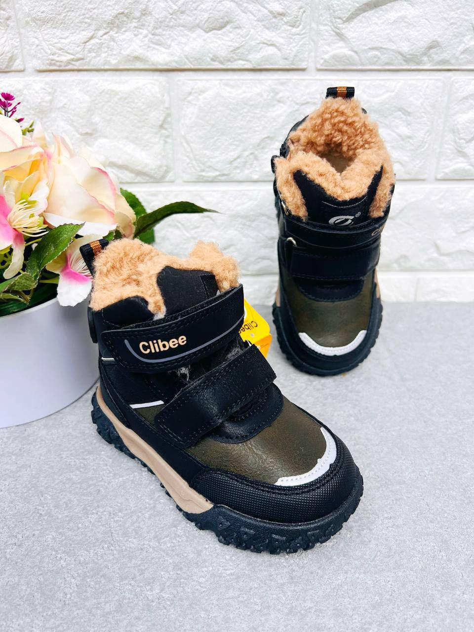Чобітки для хлопчика зимові Clibee 1889 р. 26 17,3 см Хакі (1889-4) Чобітки для хлопчика зимові Clibee 1889 р. 26 17,3 см Хакі (1889-4)
