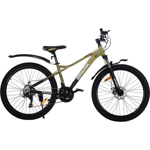 Велосипед SPARK AXION колеса 26" алюминиевая рама 15" Оливковый с черным (000239190)