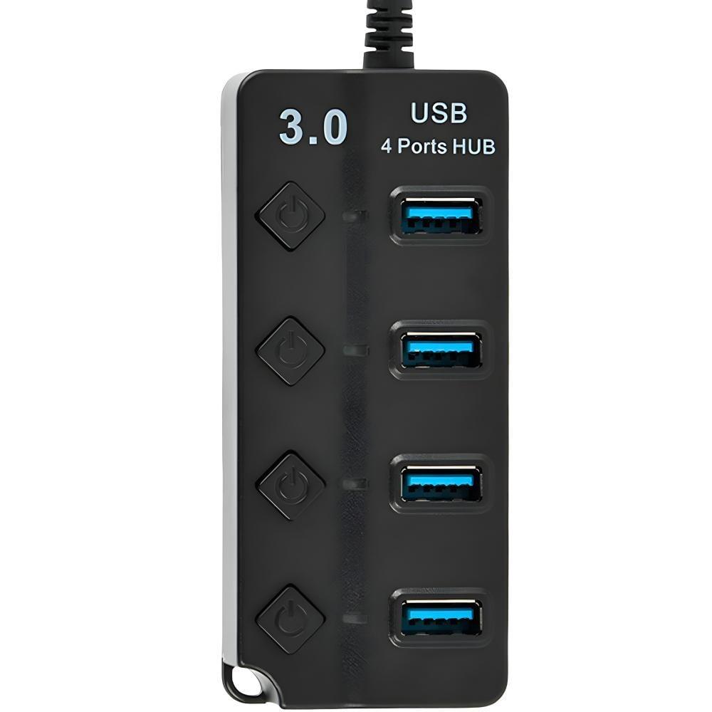 USB-хаб 3.0 на 4 порта с независимыми кнопками (1015-822-00)