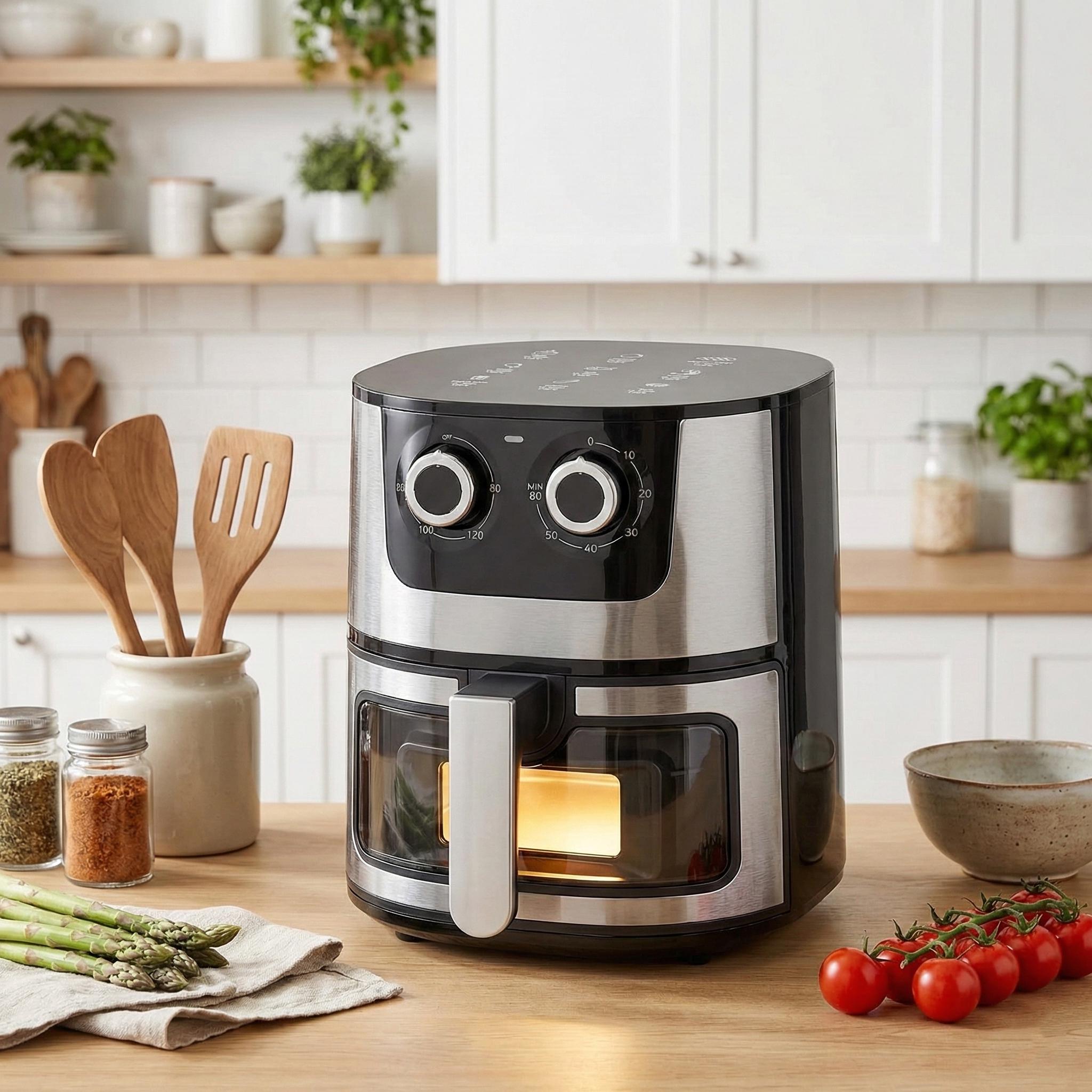 Аэрогриль механический без масла Rainberg с таймером 8 л 4200 Вт