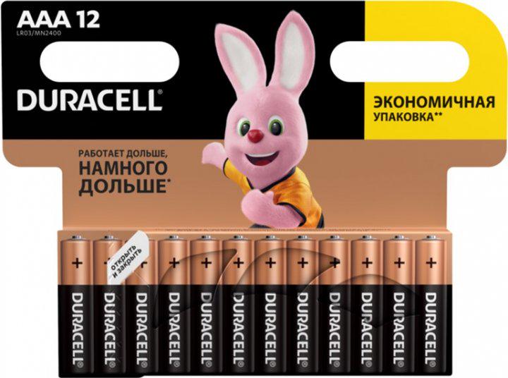 Батарейки Duracell AAA LR03 MN2400 12 шт. (9050022) - фото 3