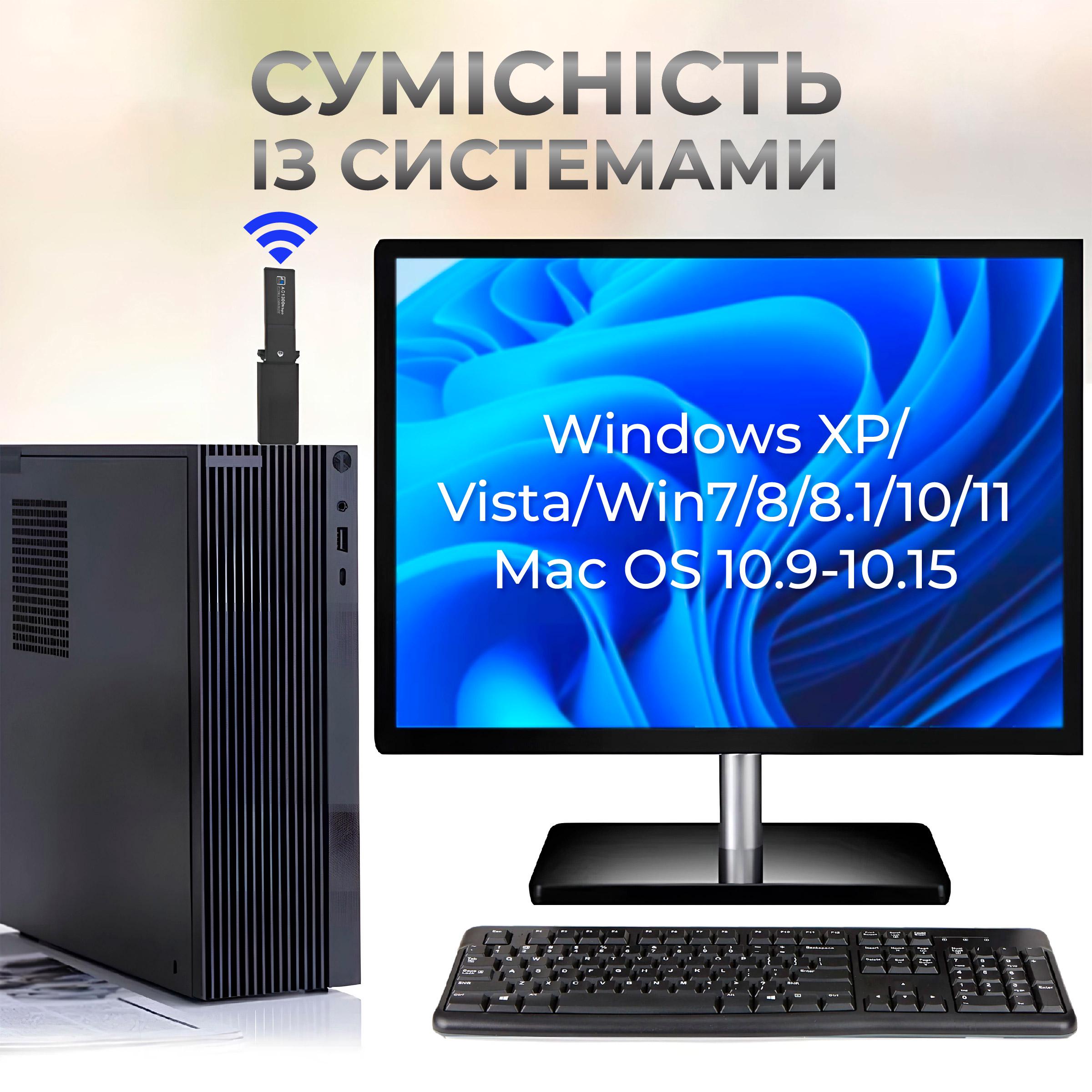 Адаптер бездротовий Wi-Fi Kayfovo WA-1300 USB 3.0 2.4G/5G 1300 Мбіт/с AX1300M Wifi ресивер (29047) - фото 5 Адаптер бездротовий Wi-Fi Kayfovo WA-1300 USB 3.0 2.4G/5G 1300 Мбіт/с AX1300M Wifi ресивер (29047) - фото 5