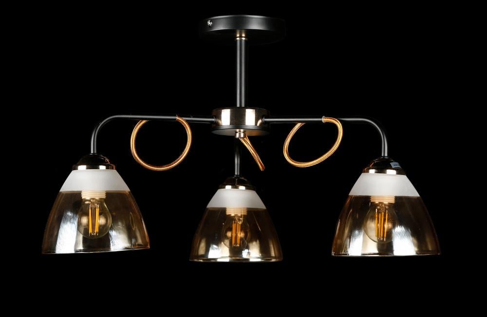 Люстра с плафонами Ray LGH60040/3 BK+FG (IR006307)