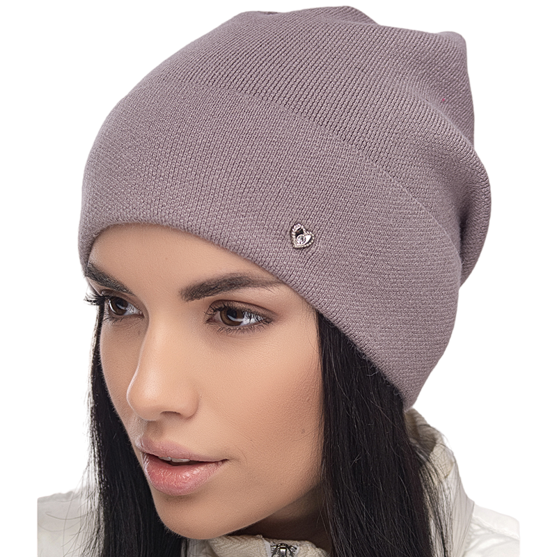 Шапка женская шерстяная Leks Тикса one size Амарантовый