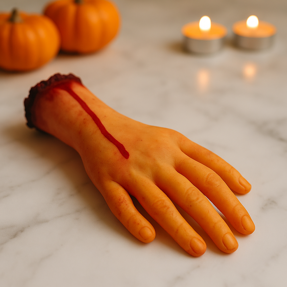 Декор на Хэллоуин Оторванная рука резиновая 40x12 см Бежевый (27-HAL-1811)