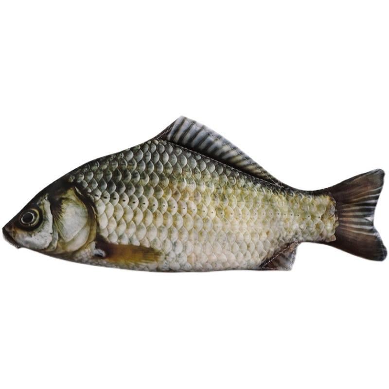 Пенал із зображенням риби Карась fish 3d Сірий (2456176904)