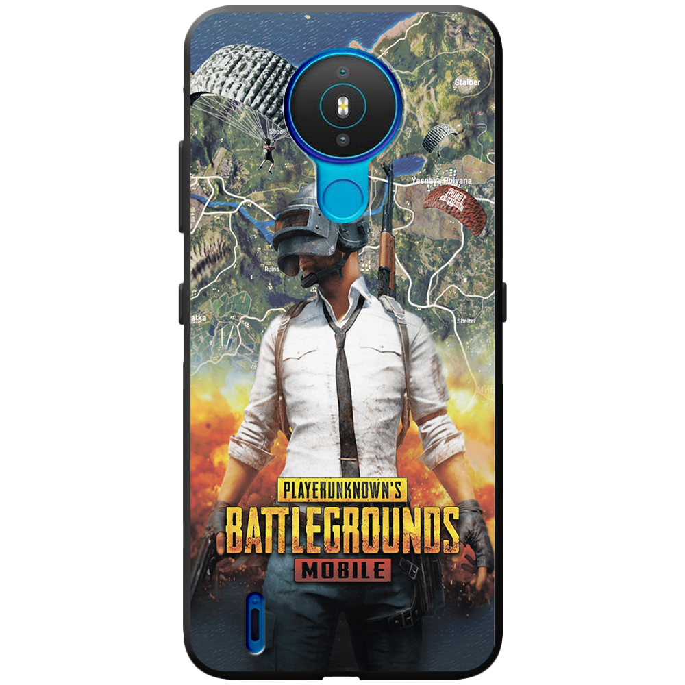 Чехол Boxface Nokia 1.4 PUBG Mobile Черный силикон (42377-up2309-43221)