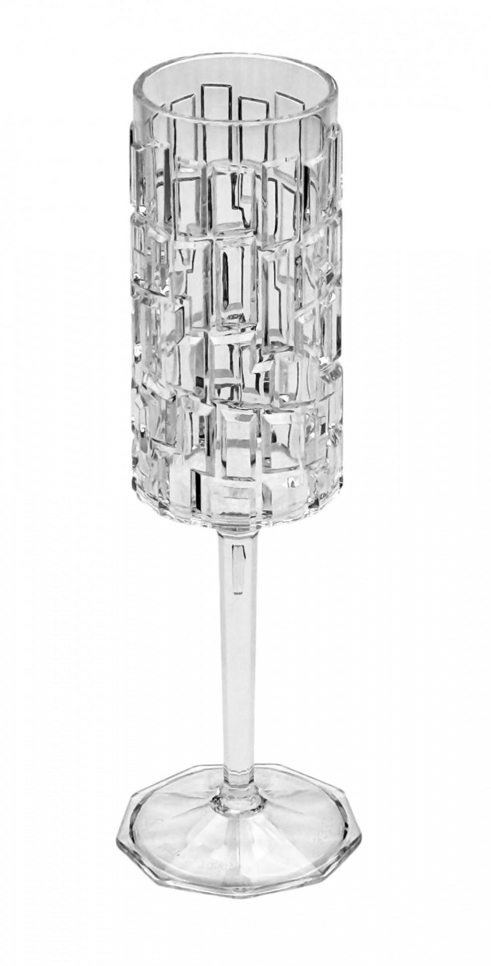 Бокал для шампанского One Chef Stone из поликарбоната 180 мл d 5.2х22 см Прозрачно-черный (53026)